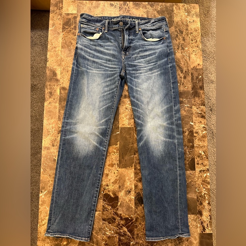 Mens 32x32 Airflex+ Original Straight Jeans by American Eagle